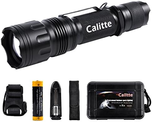 Calitte Aluminum Zoom LED Flashlights 1000 lumens Water Resistant Bicycle Light for Outdoor Sports Cycling Powered By 1pcs 18650 Battery (ZOOM)