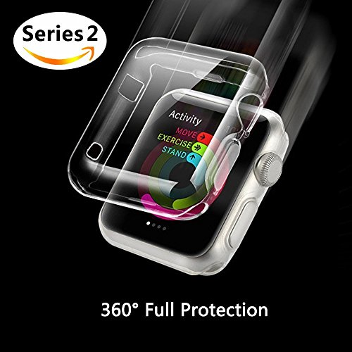 Apple Watch Series 2 Case, Misxi iphone Watch 2 TPU Screen Protector All-around 0.3mm ultra-thin Cover for New i Watch 2 (38mm)