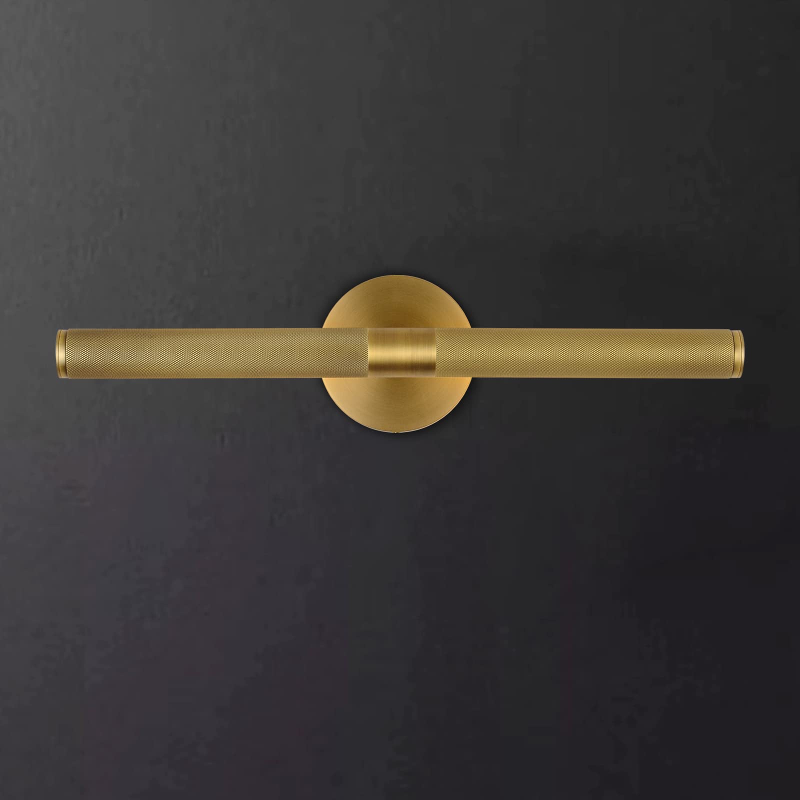Photo 1 of Knurldon Hardwired Picture Light, 19" Knurled Brass Wall Sconces, Rotatable 360° Picture Lights for Wall, Wall Art Gold Sconces Wall Lighting, Indoor,Bathroom Wall Sconce, Includes Bulbs
