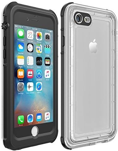 Waterproof Case for iPhone 7, Vcloo IP68 iPhone 7 Underwater Case(K7), Dust Proof, Shock Proof, Snow Proof, Drop Proof, Heavy Duty Slim Protective Cover Case with Touch Screen for iPhone 7 (Black)