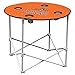 NFL Logo Brands Cleveland Browns Collapsible Round Table with 4 Cup Holders and Carry Bag, Team Color
