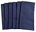 Chateau Easy-Care Cloth Dinner Napkins - Set of 12 Oversized (20 x 20 inches) - Navy Blue
