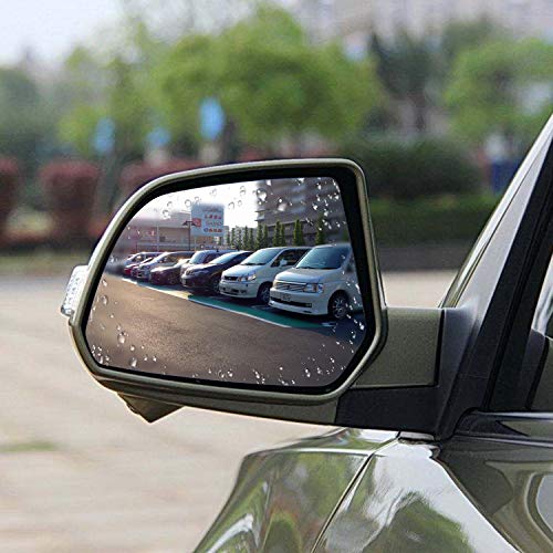 WEIKAI LIMITED Car Rearview Mirror Film,2PCS Side Window Rainproof Film,Automobile Side View Glass Anti-Fog,Anti-Glare Film,Rear View Mirror Window Clear Nano Film