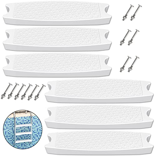 Goovilla Pool Ladder Steps Replacement, (6Pack) 18" Universal HeavyDuty Molded Plastic
