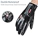 RGCTL Winter Sport Gloves, Leather Gloves with Full Finger Touchscreen and Fleece Liner for Outdoor Activities Cycling Men Women One Size Fit Most