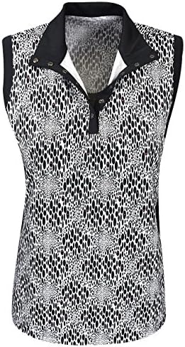 Maggie Lane Golf Ladies Abstract Animal Print Sleeveless Polo