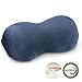 LANGRIA Infinity-Shape Car Neck Pillow Memory Foam Headrest Lumbar Support Cushion for Travel Work Commute with Removable Cover, CertiPUR-US Certified (Navy Blue)