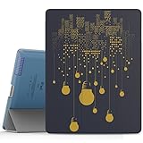 MoKo Case for iPad 2 / 3 / 4 - Ultra Slim Lightweight Smart-shell Stand Cover with Translucent Frosted Back Protector for iPad 2/The NEW iPad 3 (3rd Gen)/iPad 4, City Night View (with Auto Wake/Sleep)