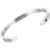 Raysunfook Once by My Side Forever in My Heart Pet Sympathy Gift Bracelet Pet Remembrance Jewelry Dog Memorial Cuff Loss of Pet Gifts (Bangle - Once by my side, forever in my heart)