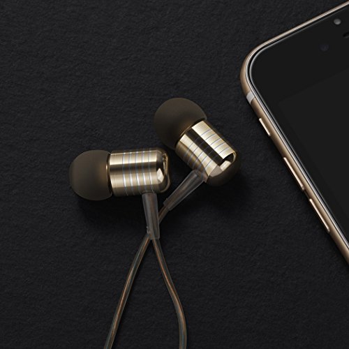 Headphones, HokoAcc In-Ear Earbuds Noise Isolation Headsets Heavy Bass Earphones with Microphone for iPhone Samsung iPad and Most Android Phones