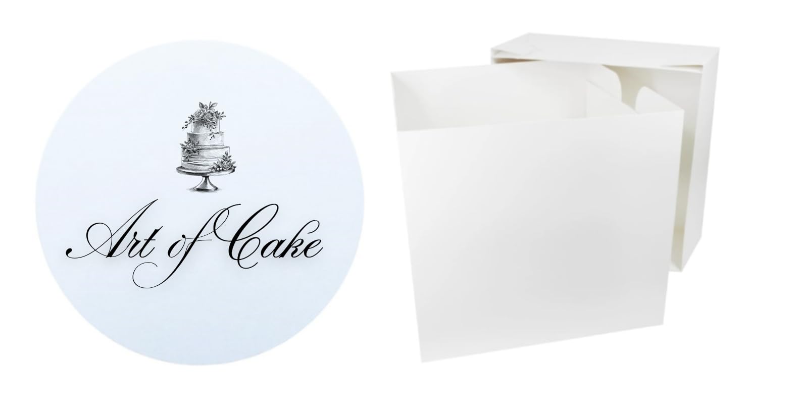 Art of cake® 6 inch White Masonite Cake Board and 6 inch White Cake Box