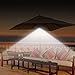 CREATIVE DESIGN Patio Umbrella Lights-28 LED Umbrella Pole Lights at 400 Lumens for Outdoor Use or Camping Tents, Wireless Rechargeable Outdoor Umbrella Lights with 2 Level Dimming Switch (Black)