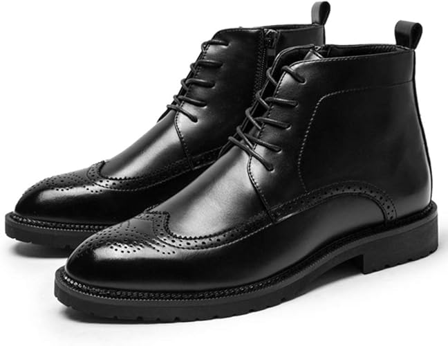 Amazon Yybo サイドジップ セッターブーツ メンズ セッター ブーツ ワークブーツ ブラック 黒 ブラウン ファスナー 26 5cm ショートブーツ メンズブーツ シューズ 靴 ワークブーツ メンズ Yybo ブーツ