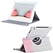 iPad 4 Case,iPad 2 Case,iPad 3 Case, BENTOBEN Apple Pencil Holder 360 Rotating Magnetic Smart Cover Auto Sleep and Wake Up Premium Synthetic Leather with Kickstand [Patented Pattern],Rose Gold