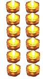 BlueDot Trading Submersible Tea Lights, Amber, 12-Pack