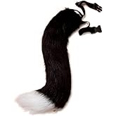 JUNBOON Faux Fur Tail for Cosplay Halloween Party Costume