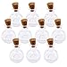 OULII 10pcs Glass Bottles Jars Glass Wish Bottles Message Bottles with Cork Wish Note Craft Bottle, Winebottle Shape, Clear