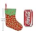 Ivenf Christmas Mini Stockings, 24 Pcs 7 inches Glitter Round Dots Stockings, Gift Card Bags Holders, Bulk Treats for Neighbors Coworkers Kids Cats Dogs, Small Rustic Red Xmas Tree Decorations Set