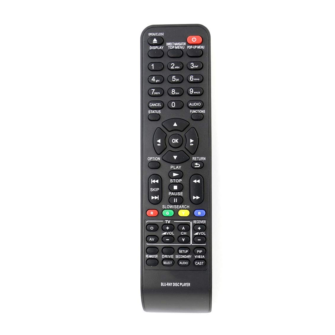 VINABTY N2QAYB000380 Replace Remote Control fits For Panasonic Blu-ray Disc Player DMP-BD60GN DMP-BD60 DMP-BD80 DMRPWT500 DMPBD80 DMRXW450