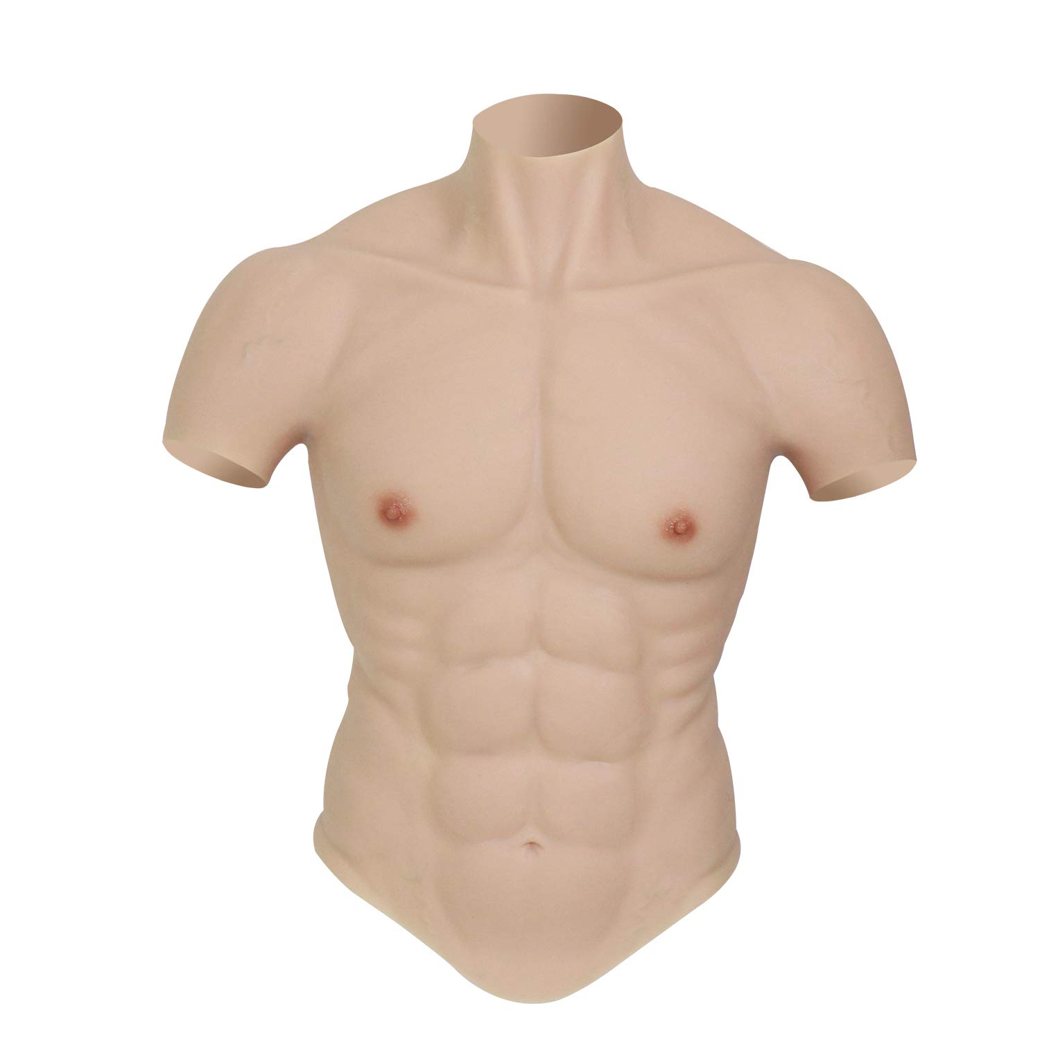 Photo 1 of ROANYER Male Chest Silicone Muscle Suit Realistic Mens Silicone Chest Cosplay Fake Muscle Belly Caucasian