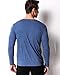 MODCHOK Men's Slim Fit T Shirt Tee Long Sleeve V Neck Shirts Undershirt Tops Small 1-blue