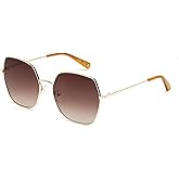 Exclusive Viva Women's Sunglasses, Gold/Gradient Brown