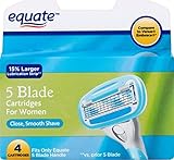 Equate 5-Blade Razor Cartridges - Compare to Venus Embrace (Pack of 4 Cartridges)