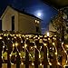 B-right LED Rope Lights Outdoor, 72ft 200 LED String Lights Plug in Remote Dimmable 8 Modes Waterproof Indoor Outdoor Rope String Lights for Tree Patio Garden Fence Roof Decoration (Warm White)
