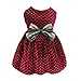 Fitwarm Christmas Dog Dresses for Pet Clothes Cat Vest Dresses Apparel Lightweight Velvet Red Medium