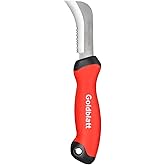 Goldblatt Stainless Steel Roofing & Flooring Knife - Linoleum Cutter with Soft-Grip Handle, Hook Knife for Cutting Carpet, Ca