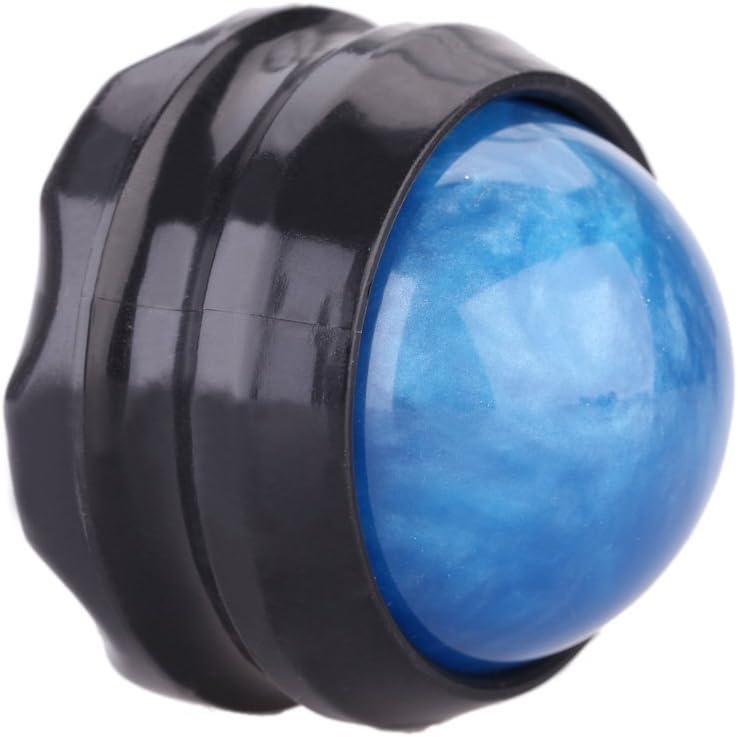 Manual Massage Ball Pain Relief Back Roller Massager Self Massage Therapy and Relax Full Body Tools for Sore Muscle Joint Pain Essential Oils or Lotion Relax (Blue): Health & Personal Care