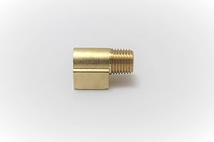 METTLEAIR 3/8" NPT Female to 1/4" NPT Male Extruded Reducer Street Elbow L Shape Brass Pipe Fitting