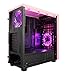 Apevia X-Infinity mid tower with full-size acrylic side window, top USB3.0/USB2.0/audio ports - Pink