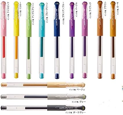 Amazon Co Jp 三菱鉛筆 ユニボール シグノ Um 151 極細 0 38mm ゲルインクボールペン 新色全12色セット 文房具 オフィス用品