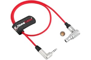 Alvin's Cables Ultra Soft Timecode Cable for RED Komodo, RED V-Raptor 8K Camera, Tentacle Sync 3.5mm TRS to EXT 9 Pin Male Ca