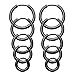 JOVIVI 10pc 8-16mm 18G Unisex Stainless Steel Huggie Hinged Hoop Earrings Piercing Jewelry, Silver Black Gold Color