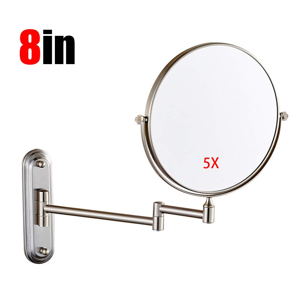 Doppelseitig Badezimmer Wandspiegel 360° Schwenkbarer Make-up Spiegel