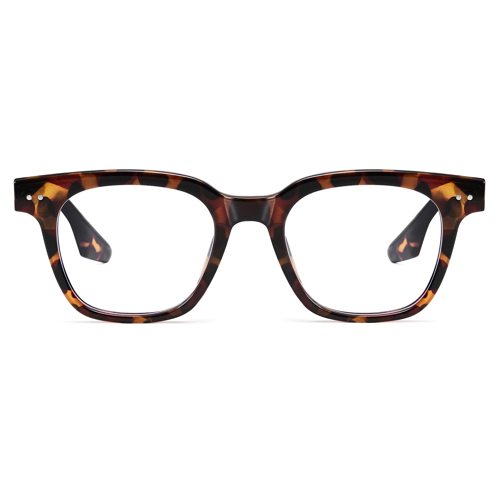 Dollger Blue Light Blocking Glasses Women's Men's Computer Gaming Glasses Blue Light Blocking Glasses Without Lenses Leopard