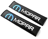X2 MOPAR Black Carbon Fiber Look Seat Belt Cover Shoulder Pads RAM CHARGER