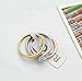 Yoursfs 3Pcs Color Stacking Ring Sets Pave Mirco Austrian Crystal Trinity Crystal Rings for Women