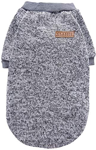 Dog Sweater for Small Medium Large Dog or Cat, Warm Soft Pet Clothes for Puppy, Small Dogs Girl or Boy, Dog Sweaters Shirt Jacket Vest Coat for Winter Christmas (XL, Grey+Navy+Blue)