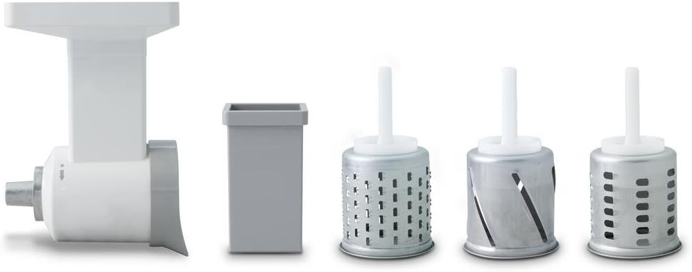 Messerschmidt Getreidemühlen Messerschmidt Gemüseschneider MSVA (Raffelvorsatz), Silber, 14 x 11 x 23 cm