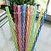 KKMO 12 Piece 9 inch Clear BPA-Free Reusable Plastic Thick Drinking Straws 16 OZ Mason Jar Straws Small Stripe for 20 30 OZ Yeti