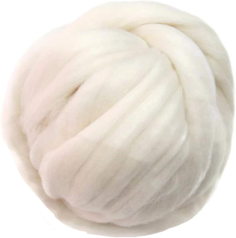 White Chunky Yarn, 500g 1.1lbs Super Chunky Merino Wool Yarn, Bulky Yarn Extra