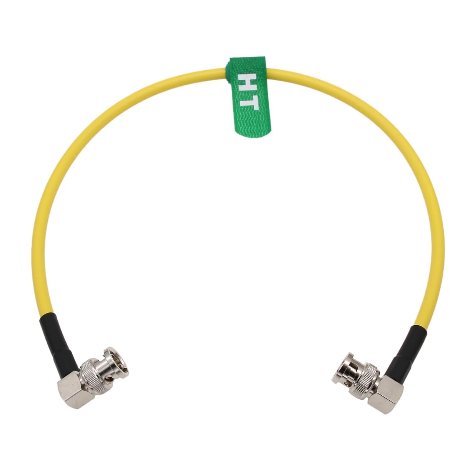 HangTon 12G 4K SDI BNC Cable for Sony Canon Komodo Alexa LF Camera SmallHD Feelworld Monitor Teradek Hollyland Video Transmitter Receiver, Yellow Coaxial 75 Ohm 50cm