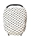 Stretchy Baby Car Seat Cover Canopy with Snaps Multi-use Nursing, Shopping Cart, & High Chair Cover 4 in 1 Design 
