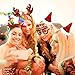 U-Goforst 8 PCS Christmas Holiday Party Fancy Headband Hats Glasses Frames Reindeer Antlers Photo Prop Booth(Christmas A)