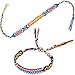 Zhanmai 10 Pieces Woven Bracelets Handmade Friendship Bracelets Multi Color Braided Bracelet for Wrist Ankle