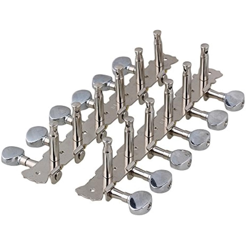 Chrome 12 String Acoustic Guitar Machine Heads 6L6R Musical Instruments