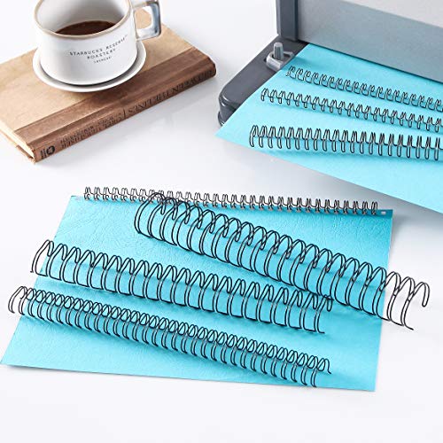 BNC Double Loop Wire Binding Rings 3:1 21 Holes Black Color Pack of 50 (3/4 Inches) - Thumbnail 4